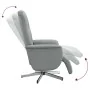 Sillón reclinable de masaje con reposapiés tela gris claro de , Sillones - Ref: Foro24-356573, Precio: 238,56 €, Descuento: %