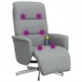 Sillón reclinable de masaje con reposapiés tela gris claro de , Sillones - Ref: Foro24-356573, Precio: 238,56 €, Descuento: %