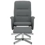Sillón reclinable con reposapiés tela gris oscuro de , Sillones - Ref: Foro24-356571, Precio: 161,34 €, Descuento: %