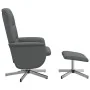 Sillón reclinable con reposapiés tela gris oscuro de , Sillones - Ref: Foro24-356571, Precio: 161,34 €, Descuento: %