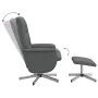 Sillón reclinable con reposapiés tela gris oscuro de , Sillones - Ref: Foro24-356571, Precio: 161,34 €, Descuento: %
