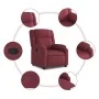 Sillón reclinable de tela rojo tinto de , Sillones - Ref: Foro24-373539, Precio: 222,98 €, Descuento: %