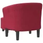 Sillón con taburete terciopelo rojo tinto de , Sillones - Ref: Foro24-356455, Precio: 182,83 €, Descuento: %