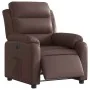 Sillón reclinable eléctrico de cuero sintético marrón de , Sillones - Ref: Foro24-3205030, Precio: 269,54 €, Descuento: %