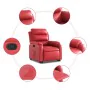 Sillón reclinable elevable cuero artificial rojo de , Sillones - Ref: Foro24-3205047, Precio: 283,58 €, Descuento: %