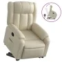 Sillón reclinable elevable cuero artificial color crema de , Sillones - Ref: Foro24-3205265, Precio: 332,17 €, Descuento: %