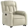Sillón reclinable elevable cuero artificial color crema de , Sillones - Ref: Foro24-3205265, Precio: 332,17 €, Descuento: %