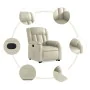 Sillón reclinable elevable cuero artificial color crema de , Sillones - Ref: Foro24-3205265, Precio: 332,17 €, Descuento: %