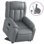Sillón reclinable elevable cuero artificial gris de , Sillones - Ref: Foro24-3205267, Precio: 290,75 €, Descuento: %