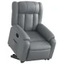 Sillón reclinable elevable cuero artificial gris de , Sillones - Ref: Foro24-3205267, Precio: 290,75 €, Descuento: %