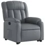 Sillón reclinable elevable cuero artificial gris de , Sillones - Ref: Foro24-3205267, Precio: 290,75 €, Descuento: %