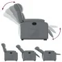 Sillón reclinable elevable cuero artificial gris de , Sillones - Ref: Foro24-3205267, Precio: 290,75 €, Descuento: %