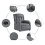 Sillón reclinable elevable cuero artificial gris de , Sillones - Ref: Foro24-3205267, Precio: 290,75 €, Descuento: %
