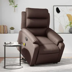 Brauner Kunstleder-Fußmassage-Sessel mit Liegefunktion von , Sessel - Ref: Foro24-3205051, Preis: 307,33 €, Rabatt: %
