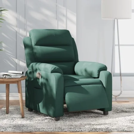 Sillón reclinable eléctrico de terciopelo verde oscuro de , Sillones - Ref: Foro24-3205072, Precio: 261,25 €, Descuento: %