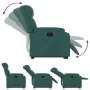 Sillón reclinable elevable tela verde oscuro de , Sillones - Ref: Foro24-3205322, Precio: 314,20 €, Descuento: %
