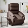 Sillón reclinable elevable eléctrico de cuero sintético marrón de , Sillones - Ref: Foro24-3205058, Precio: 351,53 €, Descuen...