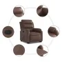Sillón reclinable elevable eléctrico de cuero sintético marrón de , Sillones - Ref: Foro24-3205058, Precio: 351,53 €, Descuen...