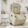 Sillón reclinable elevable eléctrico de cuero sintético crema de , Sillones - Ref: Foro24-3204559, Precio: 339,05 €, Descuent...
