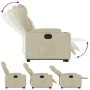 Sillón reclinable elevable eléctrico de cuero sintético crema de , Sillones - Ref: Foro24-3204559, Precio: 339,05 €, Descuent...