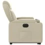 Sillón reclinable elevable eléctrico de cuero sintético crema de , Sillones - Ref: Foro24-3204559, Precio: 339,05 €, Descuent...