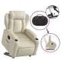Sillón reclinable elevable eléctrico de cuero sintético crema de , Sillones - Ref: Foro24-3204559, Precio: 339,05 €, Descuent...