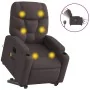 Elektrischer, verstellbarer, aufklappbarer Massagesessel aus dunkelbraunem Stoff. von , Sessel - Ref: Foro24-3204637, Preis: ...