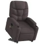 Electric reclining and lift massage armchair in dark brown fabric. by , Armchairs - Ref: Foro24-3204637, Price: 349,46 €, Dis...