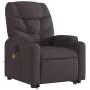 Electric reclining and lift massage armchair in dark brown fabric. by , Armchairs - Ref: Foro24-3204637, Price: 349,46 €, Dis...