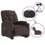Elektrischer, verstellbarer, aufklappbarer Massagesessel aus dunkelbraunem Stoff. von , Sessel - Ref: Foro24-3204637, Preis: ...