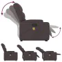 Electric reclining and lift massage armchair in dark brown fabric. by , Armchairs - Ref: Foro24-3204637, Price: 349,46 €, Dis...