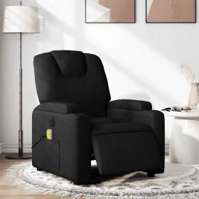 Sillón reclinable de masaje eléctrico tela negro de , Sillones - Ref: Foro24-3204358, Precio: 300,70 €, Descuento: %