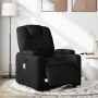 Sillón reclinable de masaje eléctrico tela negro de , Sillones - Ref: Foro24-3204358, Precio: 300,70 €, Descuento: %