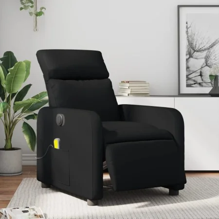 Sillón de masaje reclinable eléctrico cuero sintético negro de , Sillones - Ref: Foro24-3206742, Precio: 272,18 €, Descuento: %