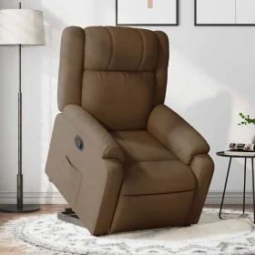 Sillón reclinable elevable de tela marrón de , Sillones - Ref: Foro24-3205206, Precio: 321,94 €, Descuento: %