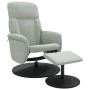 Sillón reclinable con reposapiés terciopelo gris claro de , Sillones - Ref: Foro24-356689, Precio: 176,13 €, Descuento: %