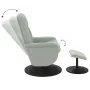 Sillón reclinable con reposapiés terciopelo gris claro de , Sillones - Ref: Foro24-356689, Precio: 176,13 €, Descuento: %
