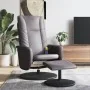 Reclining massage armchair with footrest in gray synthetic leather by , Armchairs - Ref: Foro24-356519, Price: 181,11 €, Disc...