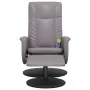 Reclining massage armchair with footrest in gray synthetic leather by , Armchairs - Ref: Foro24-356519, Price: 181,11 €, Disc...