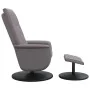 Reclining massage armchair with footrest in gray synthetic leather by , Armchairs - Ref: Foro24-356519, Price: 181,11 €, Disc...
