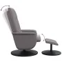 Reclining massage armchair with footrest in gray synthetic leather by , Armchairs - Ref: Foro24-356519, Price: 181,11 €, Disc...