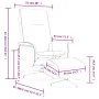 Reclining massage armchair with footrest in gray synthetic leather by , Armchairs - Ref: Foro24-356519, Price: 181,11 €, Disc...