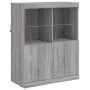 Aparador con luces LED gris Sonoma 202x37x100 cm de , Aparadores - Ref: Foro24-3209161, Precio: 324,91 €, Descuento: %
