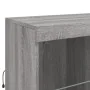 Aparador con luces LED gris Sonoma 202x37x100 cm de , Aparadores - Ref: Foro24-3209161, Precio: 324,91 €, Descuento: %