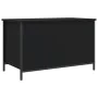 Banco con almacenaje madera de ingeniería negro 80x42,5x50 cm de , Bancos para recibidores y almacenamiento - Ref: Foro24-839...