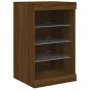 Aparador con luces LED marrón roble 123x37x67 cm de , Aparadores - Ref: Foro24-3209085, Precio: 147,96 €, Descuento: %