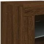 Aparador con luces LED marrón roble 123x37x67 cm de , Aparadores - Ref: Foro24-3209085, Precio: 147,96 €, Descuento: %