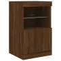 Sideboard with LED lights in brown oak 123x37x67 cm by , Sideboards - Ref: Foro24-3209064, Price: 154,69 €, Discount: %