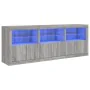 Aparador con luces LED gris Sonoma 181,5x37x67 cm de , Aparadores - Ref: Foro24-3209007, Precio: 245,87 €, Descuento: %