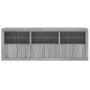 Aparador con luces LED gris Sonoma 181,5x37x67 cm de , Aparadores - Ref: Foro24-3209007, Precio: 245,87 €, Descuento: %